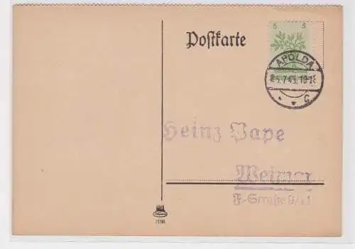 906514 Brief Lokalausgabe Apolda Mi 1 Heinz Pape Weimar Briefmarken Juli 1945