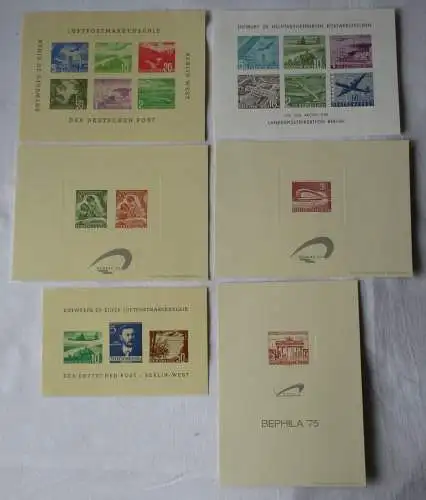 Berlin Entwürfe zu einer Luftpostmarkenserie BEPHILA 1957 + 1972 + 1975 (117866)