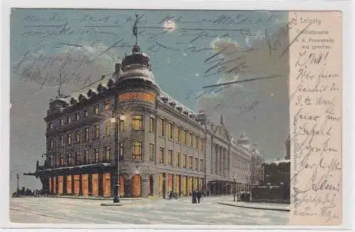 76164 Ak Leipzig Centraltheater von der Promenade aus gesehen 1908