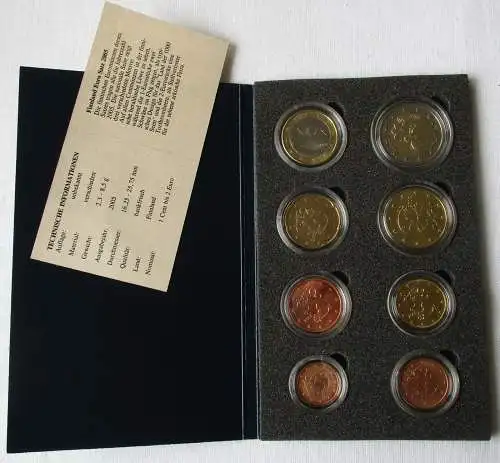 KMS Kursmünzensatz mit 8 Euro Münzen Finnland 2005 in Stempelglanz (144400)