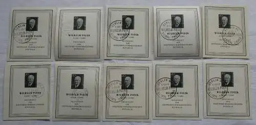 10 x DDR Briefmarken Block 16 (Wilhelm Pieck 7.9.1960) gestempelt (129954)