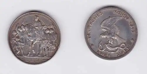 2 Mark Silbermünze Preussen Der König rief .... 1913 Jäger 109  (124499)