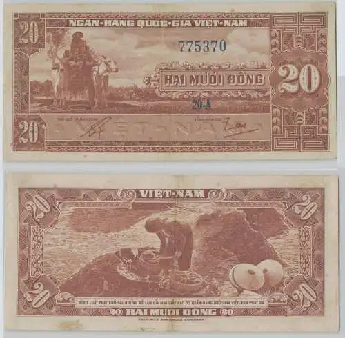 20 Dong Banknote South Vietnam (1962) Pick 6 (140126)