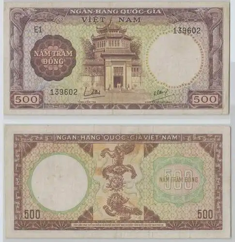 500 Dong Banknote South Vietnam (1964) Pick 22 (143497)