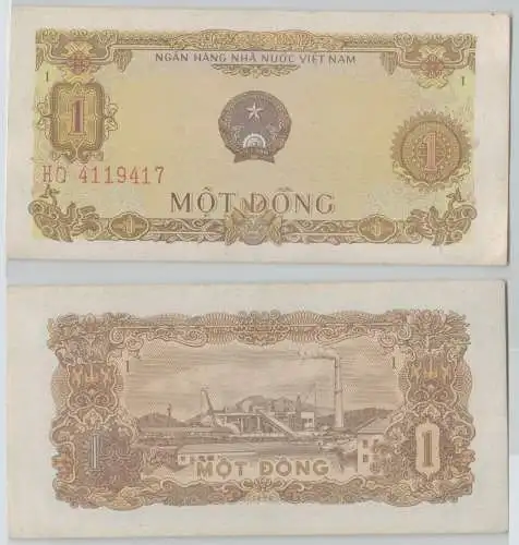 1 Dong Banknote Vietnam 1976 Pick 80 fast UNC (140423)
