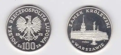 100 Zloty Silber Münze Polen Wiederaufbau des Warschauer Königschlosses (130953)
