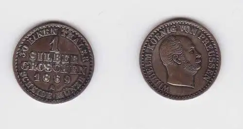 1 Silbergroschen Münze Preussen Wilhelm I. 1869 A (130265)
