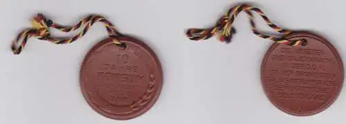 Meissner Porzellan Medaille 10 Jahre Konsum Genossenschaften DDR 1955 (132554)