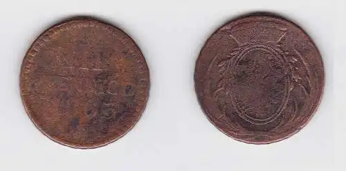 3 Pfennig Kupfer Münze Sachsen 1803 (130301)
