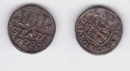 4 Pfennige Billon Münze Hildesheim 1703 (130236)