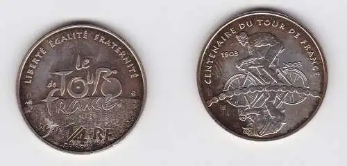 1/4 Euro Silber Münze Frankreich 100 Jahre Tour de France 1903 - 2003 (130602)