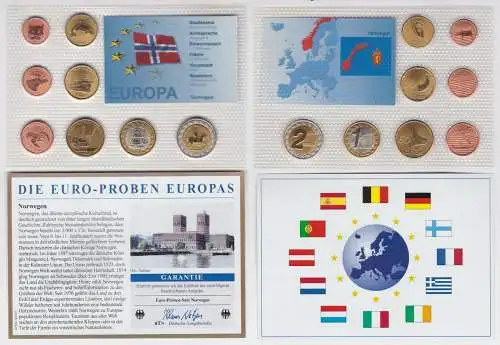 Kursmünzsatz KMS Euro Essai Pattern Probe Norwegen 2004 im Blister (139984)