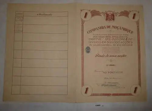 250 Escudos Aktie Companhia de Mocambique Lissabon 3. März 1949 (128981)