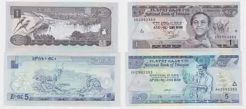 1 5 Birr Banknote Äthiopien 1997 2000 kassenfrisch (123711)