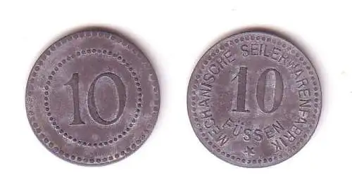10 Pfennig Notgeld Zink Münze mechanische Seilerwarenfabrik Füssen (112308)
