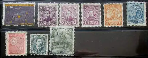 kleine Briefmarkensammlung mit 9 alten Briefmarken Paraguay (140461)