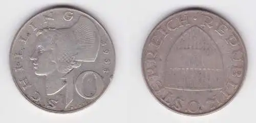 10 Schilling Silber Münze Österreich 1958 (151805)