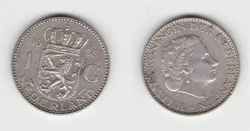 1 Gulden Silber Münze Niederlande 1956 (151651)
