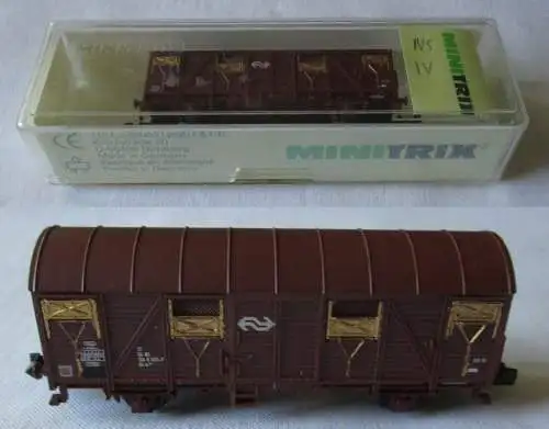 Minitrix Spur N 13884 K gedeckter Güterwagen NS in OVP (107706)