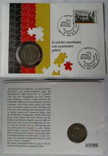 DDR Numisbrief mit 5 Mark Eröffnung der innerdeutschen Grenzen 1994 (133718)