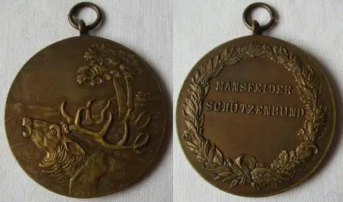 alte Bronze Medaille Mansfelder Schützenbund um 1930 (125343)