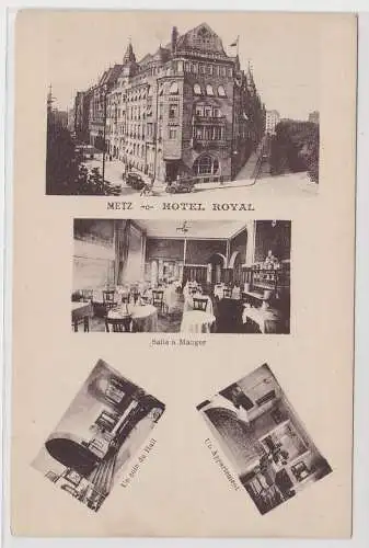 96929 Ak Metz - Hotel Royal, Salle à Manger, Apartment Innenansicht 1913