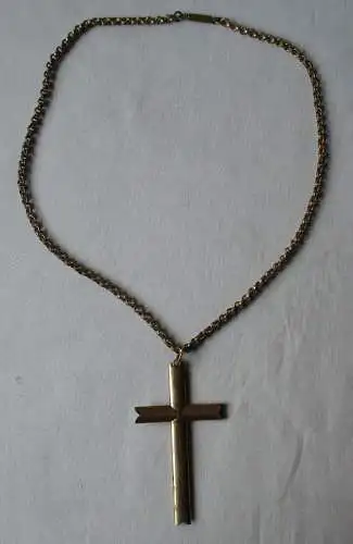 dekorative vergoldete Damen Halskette und Anhänger kirchliches Kreuz (109267)