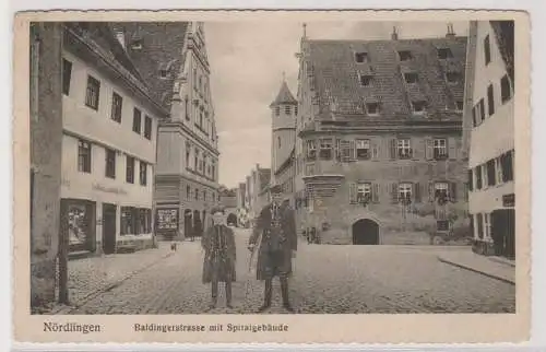 99991 Ak Nördlingen - Baldingerstraße mit Spitalgebäude um 1920