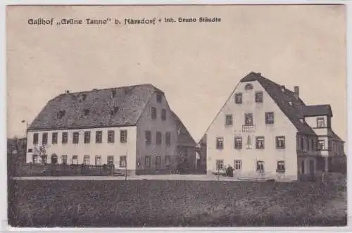 900332 AK Gasthof "Grüne Tanne" b. Narsdorf, Inh. Bruno Stäudte 1925