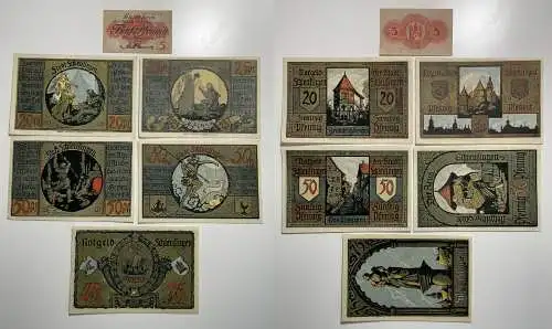 6 Banknoten Notgeld Stadt Schleusingen 1921 (152226)