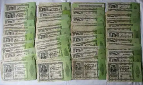 Sammlung mit 100 Banknoten 50000 Mark 1922 Ro. 79 (138631)