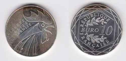 10 Euro Silbermünze Frankreich Freiheit, Gleichheit, Brüderlichkeit 2014(128903)