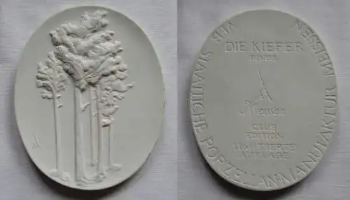 DDR Plakette VEB Staatliche Porzellan-Manufaktur Meissen - Die Kiefer (149326)
