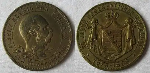 Medaille Albert König von Sachsen zu 25jähr.Regierungsjubiläum 1898 (107497)