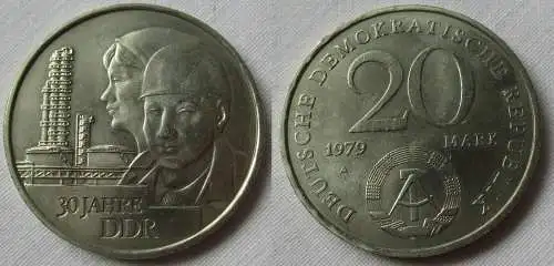 DDR Gedenk Münze 20 Mark 30 Jahre DDR 1979 (131942)