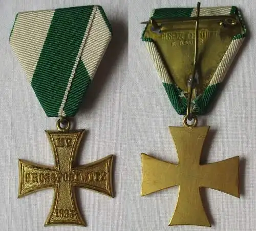 Seltenes Abzeichen Kreuz Militärverein Großpostwitz 1885 (135847)