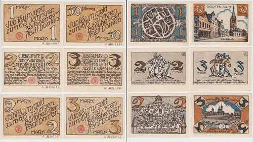 6 Banknoten Notgeld zum 675 Jubiläum der Stadt Dorsten (1922) (138505)