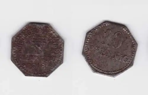 10 Pfennig Eisen Notgeld Münze Stadt Langenschwalbach 1918  (139700)