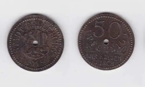 50 Pfennig Eisen Münze Notgeld Berleburg 1918 (139866)