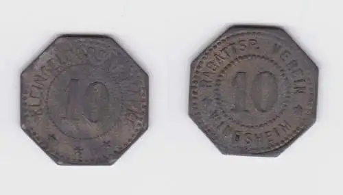 10 Pfennig Zink Notgeld Münzen Rabattverein Windsheim (139913)