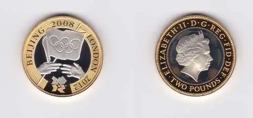 2 Pfund Silbermünze Großbritannien 2012 Olympiade 2012 Peking London PP (126790)