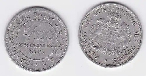 5/100 Verrechnungsmarke Hamburgische Bank von 1923 A.G. (122867)