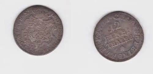 1/12 Taler Silber Münze Sachsen 1763 IFoF (127362)