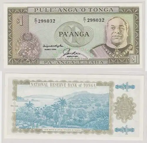 1 Pa`anga Banknote Tonga 1981 Pick 19 bankfrisch UNC (138433)