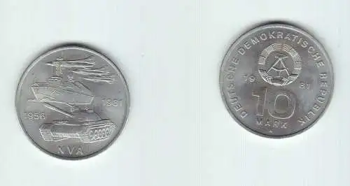 DDR Gedenk Münze 10 Mark 25 Jahre Nationale Volksarmee NVA 1981 (145007)