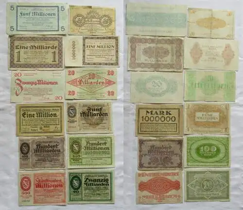 12 x Banknoten Inflation Stadt Dresden Alt- & Neustadt 1923 (141331)