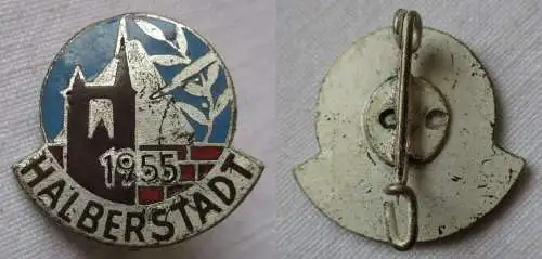 DDR Abzeichen Aufbaunadel NAW Nationales Aufbauwerk Halberstadt 1955 (135977)
