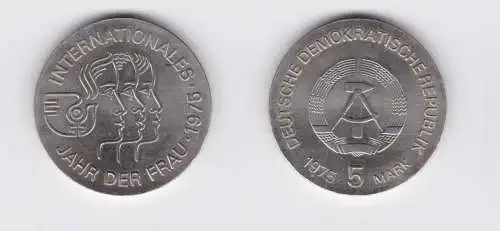 DDR Gedenk Münze 5 Mark Internationales Jahr der Frau 1975 Stempelglanz (136555)