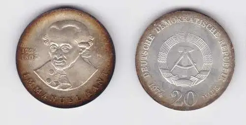 DDR Gedenk Münze 20 Mark Emmanuel Kant 1974 Stempelglanz (136628)