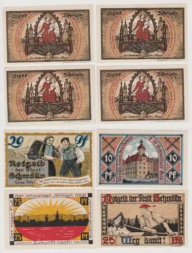 10,20,25,75 Pfennig Banknoten Notgeld Stadt Schmölln 1921 (151578)